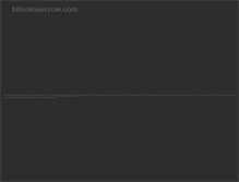 Tablet Screenshot of bitcoinescrow.com